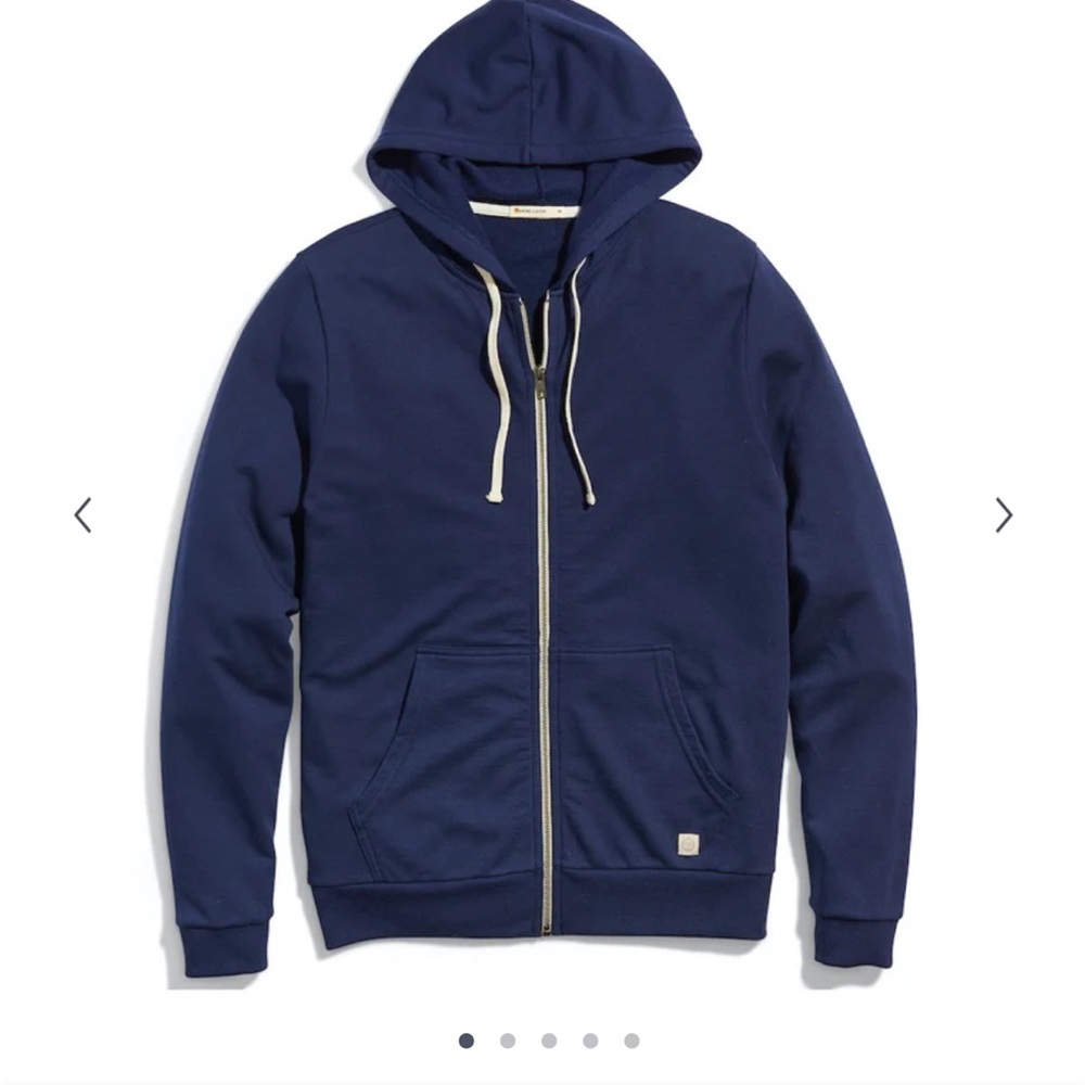 Marin Layer asphalt men’s full zip hoodie